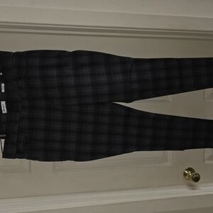 Women's Black Plaid Pants